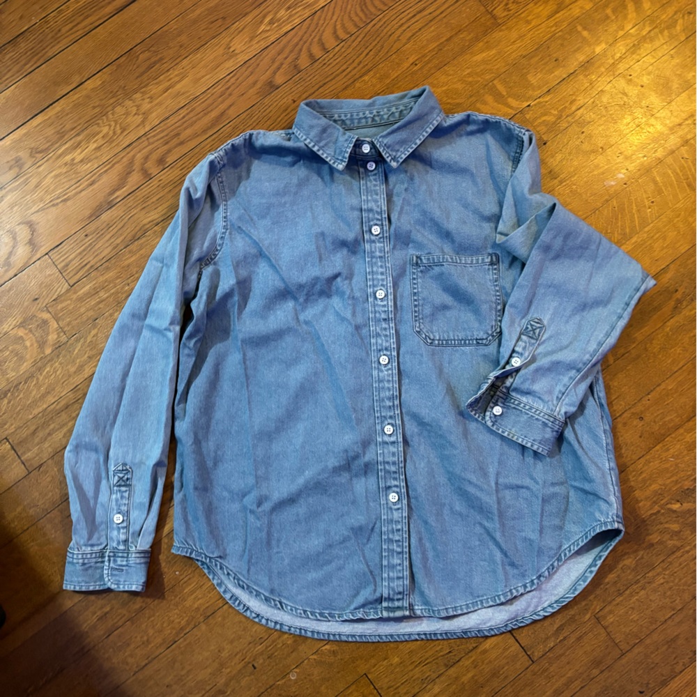 American Eagle Blue Denim Shirt